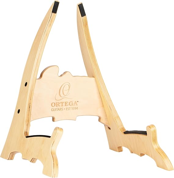 Ortega Wooden Acoustic Guitar Stand - Made from Birch, Natural (OWGS-2)