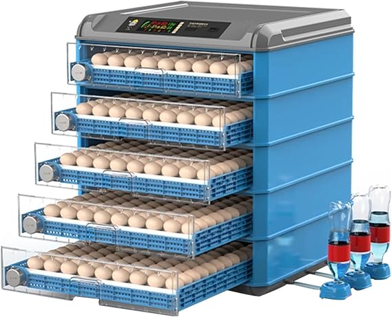 Automatic Egg Incubator, Digital Hatching Eggs with Fully Automatic Turner, Poultry Hatching Machine with Humidity Control, for Hatching Chicken Duck Quail Bird Eggs,300Eggs