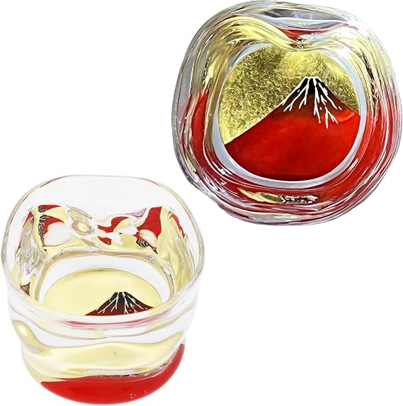 Kasyou Studio Red Fuji sake cup (Natural curl shape)