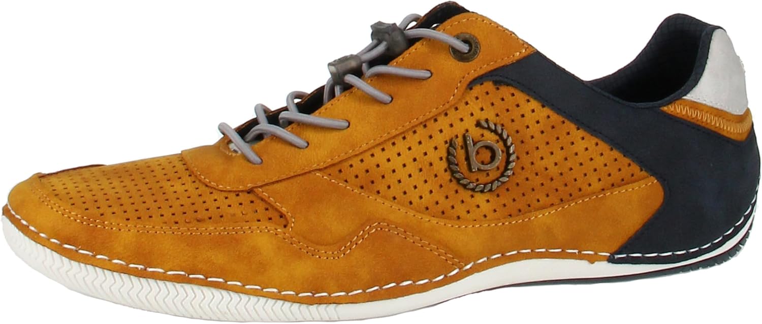 bugatti Men's Casual Trainers with Flexible Sole Lace Up with Memory Foam Elastic Laces