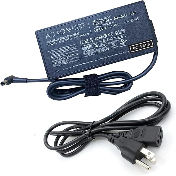 19.5V 11.8A 230W AC Charger Compatible with Asus ROG Zephyrus S GX701GX GX701GW GX701GV ROG Strix Scar II GL704GM-DH74 GL703GM-DS74 ADP-230GB B A17-180P1A Gaming Laptop 6.0x3.7mm