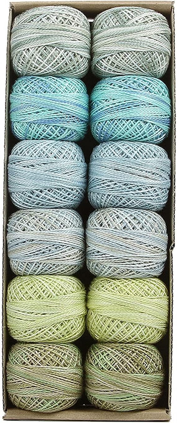 Valdani Pearl Cotton Sz 8 | Two in the Caribbean | 12 Balls | 73 Yds/Ball