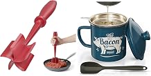 Red Meat Chopper and Blue 46OZ Bacon Grease Container
