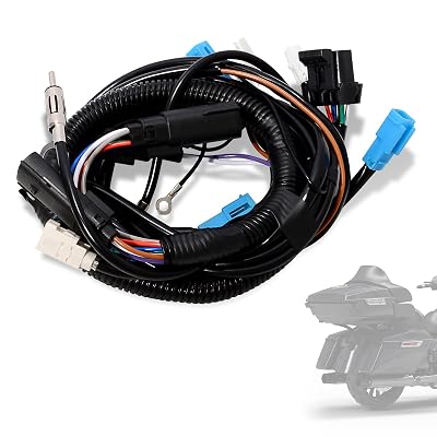 WOWTK Rear Trunk Tour Luggage Pack Wiring Harness Kit for Harley Touring Electra Glide Road King Street Glide Road Glide Models 2014-2025