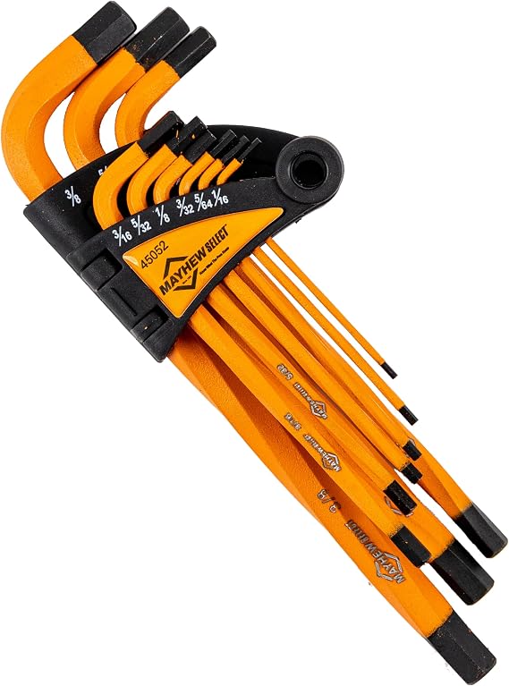 Mayhew Select 45052 SAE Twisted Hex Key Set, 9-Piece