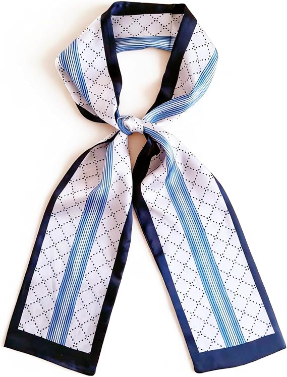 Head Hair Scarf for Women long Satin Silky Hair Scarves Wraps Purse Scarf