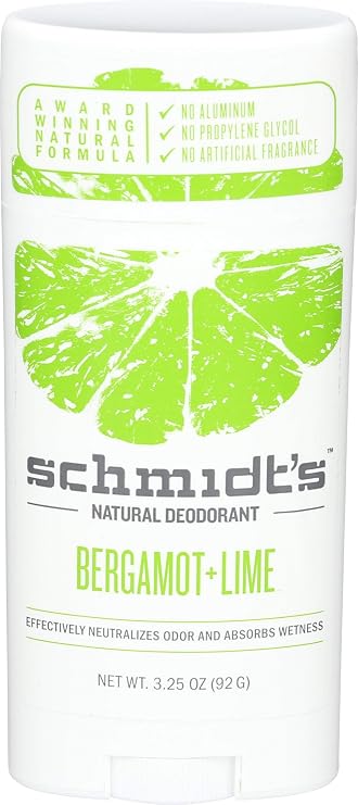 Schmidt's Deodorant Stick, Bergamot + Lime, 3.25 Ounce