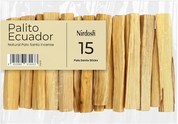 Authentic Palo Santo Wood Sticks - Natural Smudging Incense for Meditation, Yoga, and Home Energy Cleansing - Sourced Ethically - Choose Your Pack Size (15 Sticks)