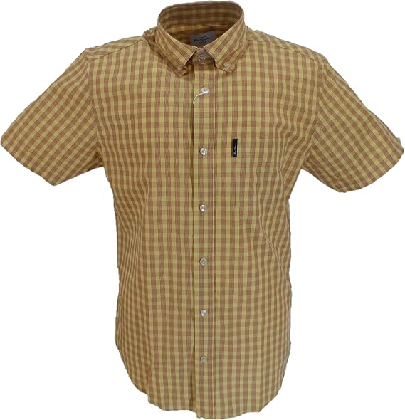 Ben Sherman Mens Gingham Checked Short Sleeved Shirt