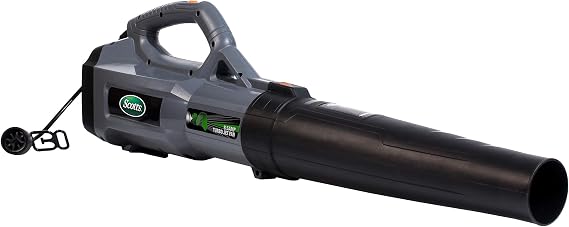 Scotts BLR20085S 8.5-Amp Corded Electric Leaf Blower, Grey/Black