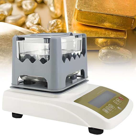 Electronic Gold Tester Machine, Gold Purity Analyser Meter, Gold K Value Tester, 0.001g/Cm³ Accuracy Gold and Silver Tester, Precious Metal Analyzer with Lcd Display 300K