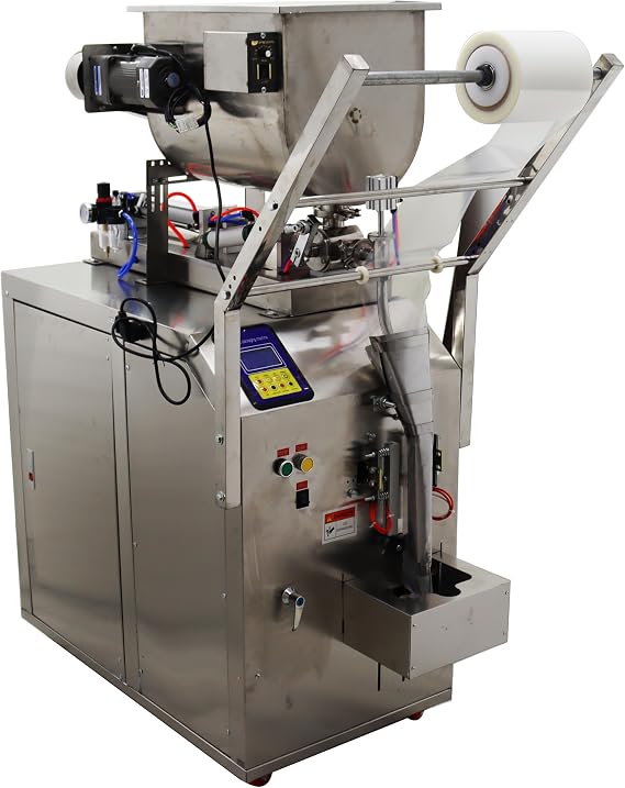 10-100ml Automatic Quantitative Filling Machine with Horizontal Mixing Hopper for Sauces Pastes Chili Sauce Packing Bag Sealing Stainless Steel 110V