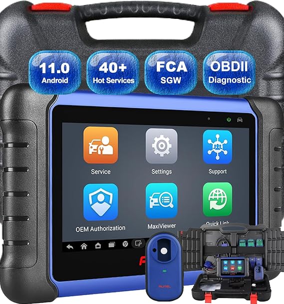Autel IM508S Scanner Programmer Tool Full OBDII Diagnostics Code Readers Diagnostics Scan Tool Programming 3000+ Bidirectional Tests 40+ Resets Android 11 FCA AutoAuth 4/64G