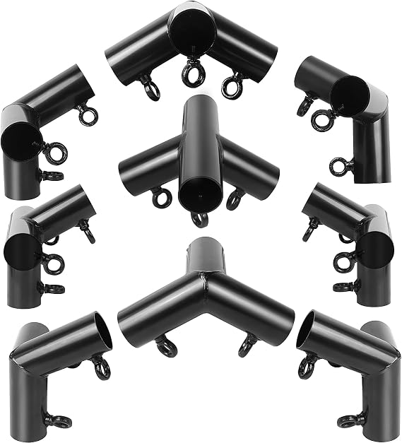 Aoneky 1'' Corner Canopy Fitting Couplers Kit - Fits 3/4" EMT - Frame Carport Connectors (6-Legs Canopy Top Kit)