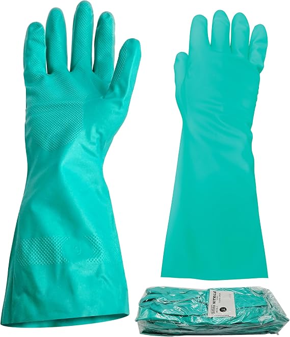 Nitrile Flock Lined 15 MIL Straight Cuff
