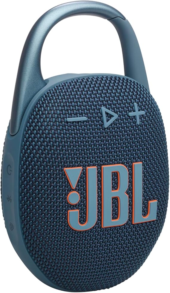 JBL Clip 5 Ultra-Portable Bluetooth Speaker with Integrated Carabiner, Big JBL Pro Sound, PlaytimeBoost, Waterproof Design and 12-Hour Playtime, Blue