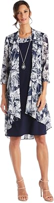 Chic Floral Power Mesh Swing Jacket & Dress Set
