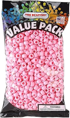 The Beadery Pink Bead, 900 Count