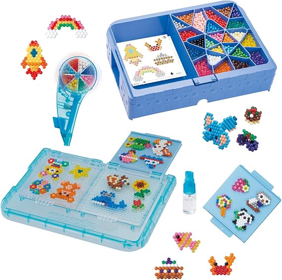 Aquabeads Deluxe Studio - Craft Kit Complete with Over 1300 Solid and Jewel Beads, 2 Flip Trays, Sprayer, Rainbow Bead Pen and Bead Palette Storage Case!
