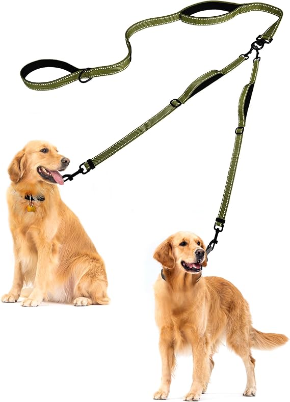 PetBonus Double Dog Leash, No Tangle Dual Leash, Walking Training Lead