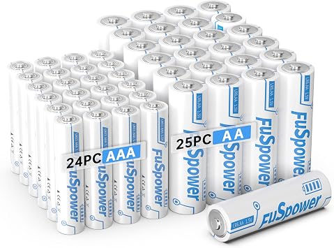 AA and AAA Count Combo Pack Batteries AA Batteries 25pcs+AAA Batteries 24pcs