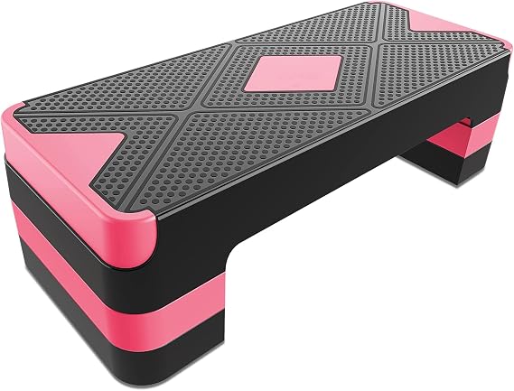 Aerobic Step Platform Trainer, Adjustable Exercise Stepper