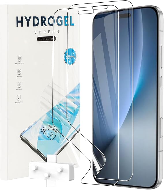 KZIOACSH 2 Pack Screen Protector for HONOR Magic 8 Pro 5G/HONOR Magic8 Pro 5G, HD Clarity Elastic Edge Soft TPU Fingerprint Unlocking Scratchproof Bubble Free Protective Cover Film