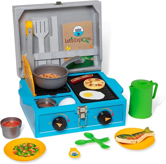 Melissa & Doug Lets Explore Camp Stove Play Set 24 Pieces - FSC Certified