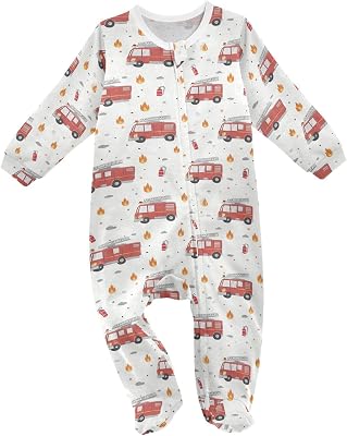 Dussdil Baby One-Piece Footies Newborn Rompers Pajamas Cotton Footed Pjs for Sleep Play Boys Girls
