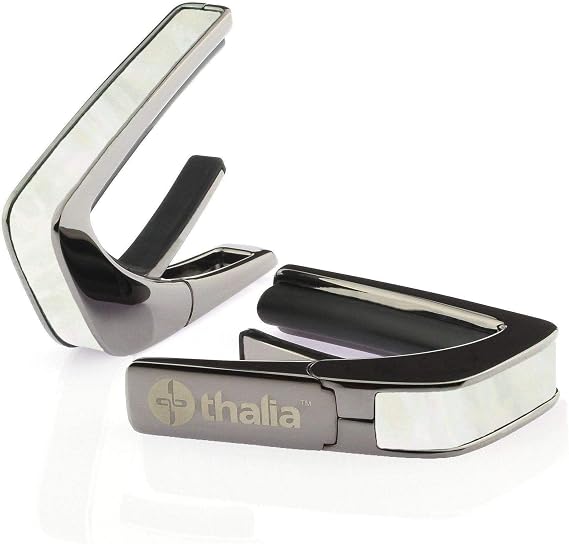 Thalia Black Chrome Finish Capo With White Mother Of Pearl Inlay