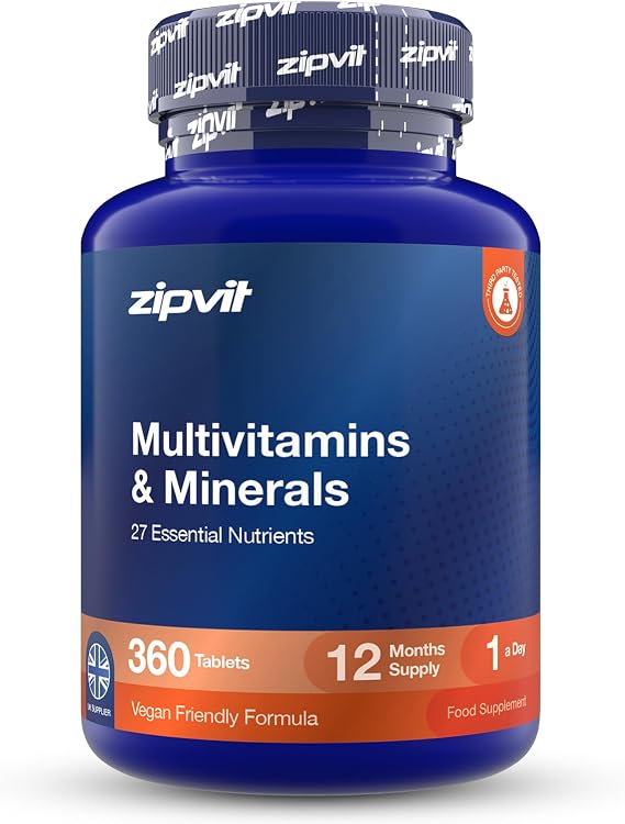 Zipvit Multivitamins & Minerals for Women & Men - 27 Nutrients - Vegan