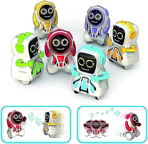 Silverlit Pokibot Robot Voice Playback, Sound Activated Motions, Dance and Interact, LED Face, App Avaliable for Extra Fun, Children 3+