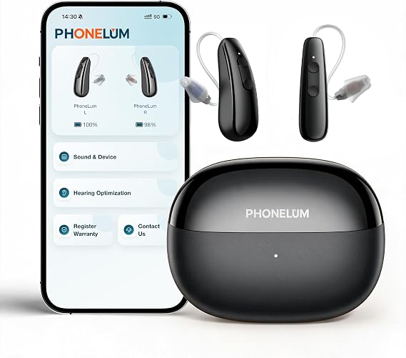 Luma Pro OTC Hearing Aids for Seniors Adults, Bluetooth 5.4 Rechargeable, Smart App Custom Fitting & AI Noise Reduction for Calls & Streaming