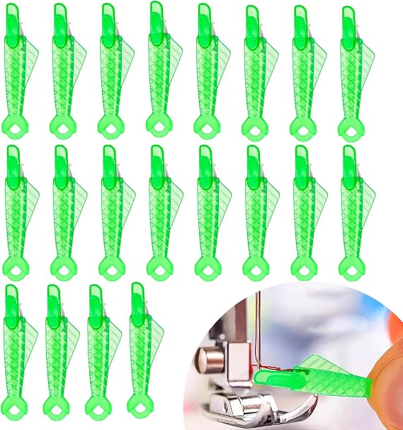Fish Mouth Sewing Machine Needle, Automatic Sewing Needle Threader, Upgrade Quick Sewing Machine Loop Easy Selfthread Needle Threaders Tool (Fish, Pcs, 30)