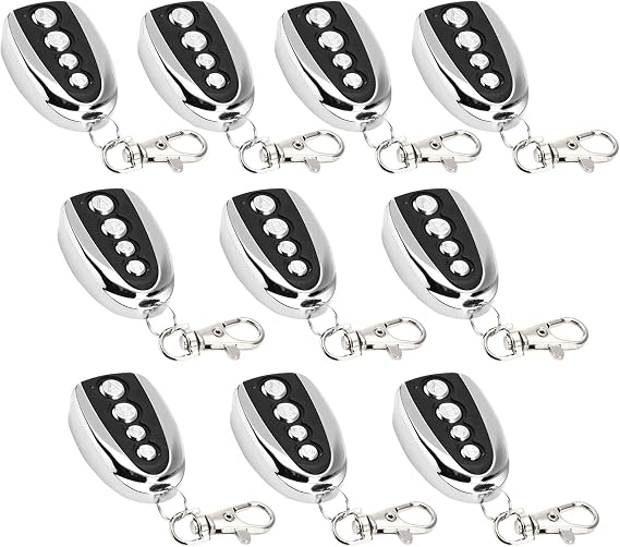 Gate Opener Remote Control for Automatic Sliding Gate, 433MHz Electric Rolling Driveway Gate Opener Closer Cloning Garage Door Opener Gate Remote Control for Sliding Driveway Security Kit (10 Pcs)