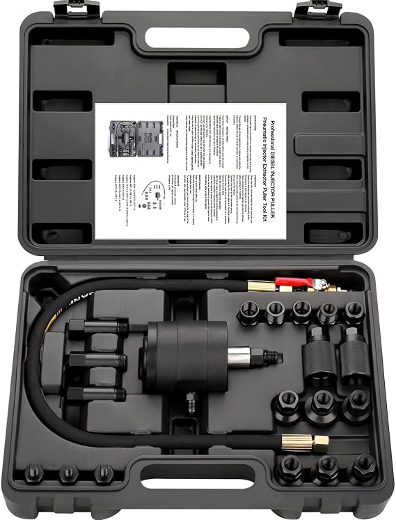 Pneumatic Injector Puller Set Compatible with Diesel Engines Air Vibration