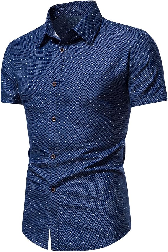 Mens Button Down Shirts Casual Graphic Print Summer Everyday Tops