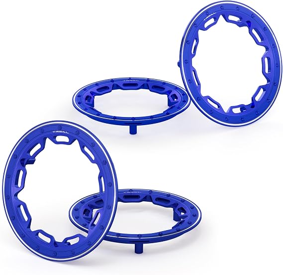 TREAL 7075 Aluminum Front Wheel Plate Cover for Traxxas Pro Scale Sand Car(Blue)
