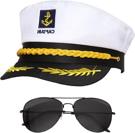 Gvhntk Yacht Boat Sailor Captain Hat/Police Hat/Chauffeur Hats Cap for Men Women Newsboy Cap Officer Cop Cosplay Costume Hats