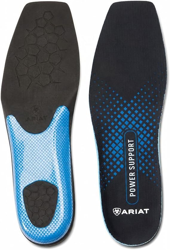 ARIAT Men's Power Support Insole, Wide Square Toe, Arch Support, 9