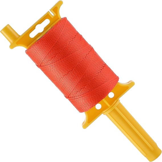 Mason Line with Reel, #18 540ft Braided String Line,Fluorescent Orange
