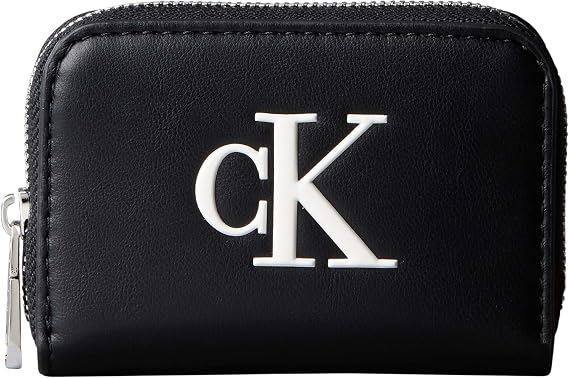 Calvin Klein bold ck medium zip around Kadın Cüzdan black/white Tek Beden