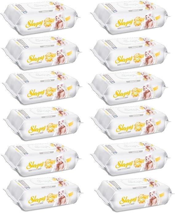 Sleepy Sensitive Islak Havlu 12 x 90'lı 12 Paket 1080 Yaprak
