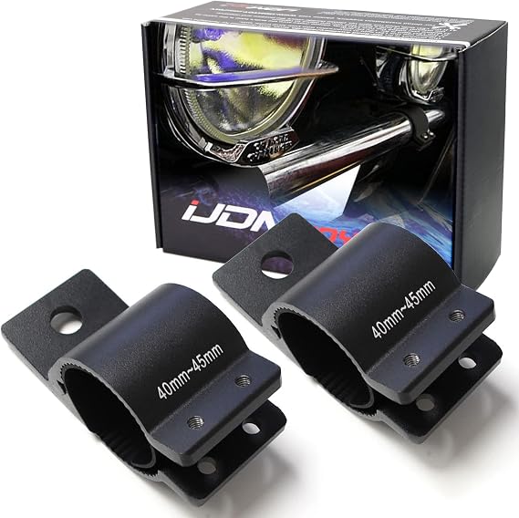 iJDMTOY 2pc 1.5-Inch 40-45mm Tubes Bullbar Light Mounting Bracket Clamps