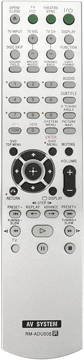 RM-ADU005 Replace Remote Control -VINABTY RM ADU005 Remote Control Replacement for SONY RMADU005 HCD-DZ20 HCD-DZ230 HCD-DZ530 HCD-DZ630 DAV-DZ20 DAV-DZ230 DAV-DZ231 DAV-DZ30 DAV-DZ530 DAV-DZ630 Remote