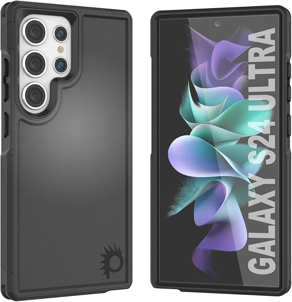 Galaxy S24 Ultra Case, PunkCase Spartan 2.0 Clear Rugged Heavy Duty Cover | Ultra Slim Military Grade Protection with Raised Bezel Design for Galaxy S24 Ultra 5G 2024 6.8" Black