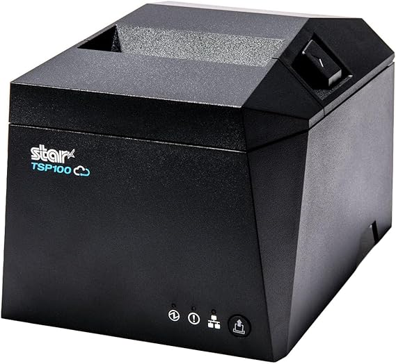 Star Micronics TSP143IVUE USB/Ethernet (LAN) Thermal Receipt Printer with Android Open Accessory (AOA), CloudPRNT, Cutter, and Internal Power Supply - Gray