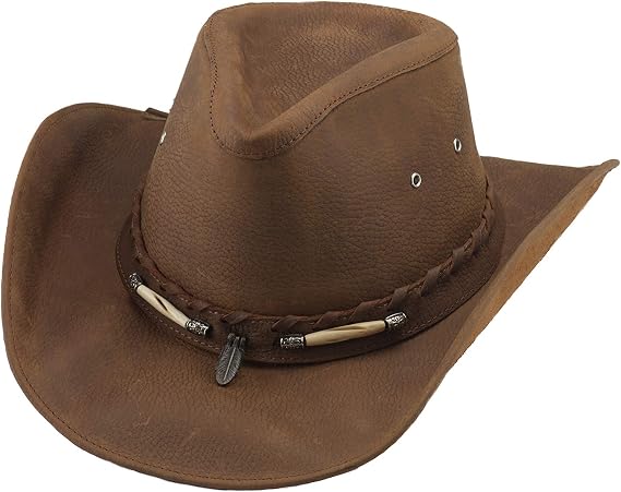 Bullhide Mens Briscoe Durable Leather Western Cowboy Hat 3 3/8" BrimCowboy Hat