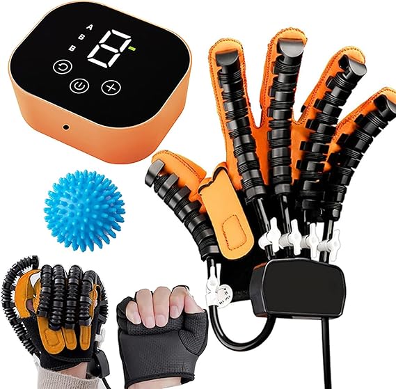 GAOXIAO Gants de Reeducation Robotises, Equipement de Reeducation de la Main, Gants Robotises Pour la Reeducation de L'avc, Rehabilitation Training Gloves Pour les Doigts Paralyses A Right Hand S