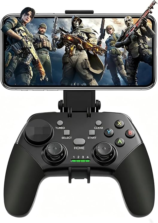arVin Wireless Game Controller iPhone, Android, PC Bluetooth Mobile Gaming Controller iPhone 14, iPhone 13 pro max, Samsung Galaxy S22, Huawei, Motorola, TCL, OnePlus, Google-Call of Duty, Black